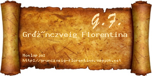 Grünczveig Florentina névjegykártya